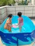 KOOCOOL游泳池家用儿童免充气可折叠水池家庭婴儿游泳桶户外大型支架泳池 2.2米-蓝色【豪华戏水】免充气泳池 实拍图