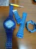 Mtin树脂表带表壳适配卡西欧G-SHOCK手表带GA110 140 GD120GLS GAX100 哑光深蓝黑字 16mm 实拍图