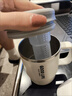 马克杯带盖茶水分离304不锈钢内胆办公室咖啡杯高颜值饮用水杯 白色 510ml 实拍图