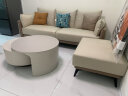 林氏家居小户型沙发客厅简约现代奶油风科技布沙发意式布艺沙发BS103 拿铁棕|2.18米+脚踏|科技布款 实拍图