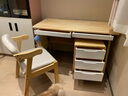 睦乐书桌椅北欧实木书桌书柜组合学生台式电脑桌办公桌椅子写字台书架 桌+椅+三抽柜（备注书桌尺寸） 实拍图