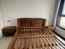 鲁班一木1.8米老榆木全实木双人床 中式田园卧室家具雕花婚床卧室排骨架床 1.5*2米床 实拍图