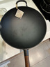 铁工房铸铁锅炒锅等离子不易锈圆底平底加厚无涂层不易粘炒菜锅锅具 不锈炒锅（玻璃盖）圆底 33cm 实拍图