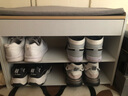 悦美妙 换鞋凳现代简约家门口穿鞋凳试鞋凳多功能防尘收纳储物柜鞋柜 【加厚坐垫款】暖白色60CM 实拍图
