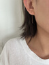 金朝 2024新款网红同款耳线18K玫瑰金耳线女款耳饰做精致女子流苏款 玫瑰金小光珠款耳线（2023） 实拍图