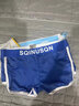 狮奇诺男士内裤夏季薄款冰丝网孔男平角裤宽松阿罗裤舒适透气四角短裤头 彩兰+绿色+藕红 XXXL【160-200斤】 实拍图