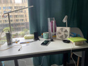 福红龙【现货秒发】电脑桌台式家用现代简约写字桌办公学习简易书桌 暖白色+黑架 长140*宽70*高73 实拍图