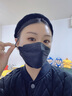 万宝绿kn95口罩立体3d透气柳叶型成人口罩独立装高颜值女白色鱼嘴型口罩 出口品质【鱼型-黑色40只】独立装 实拍图