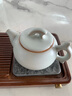 冠杰汝窑茶壶台湾汝瓷茶具大开片养后呈蝉翼纹茶壶陶瓷茶具功夫茶单壶 实拍图