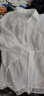 陆际（LUJI）百搭衬衫 香港潮牌法式收腰裙摆衬衫女夏2021新款韩版冰丝荷叶边上衣娃娃衫薄款 白色 均码 晒单实拍图