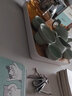 豪祥（HAOXIANG） 轻奢功夫干泡茶盘家用客厅办公室密胺小型沥储水嵌入式托台套装 中长方形盘（白）32×23cm 实拍图
