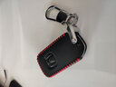 适用于本田钥匙包真皮钥匙套CRV思域雅阁凌派冠道URV缤智XRV壳锋范飞度奥德赛艾力绅杰德汽车钥匙扣 本田M款黑红 实拍图