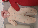 童泰秋冬季加厚婴儿衣服3-24月宝宝棉衣带帽棉服哈衣外出连体衣 粉色 90cm 实拍图