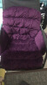 笨斯基 加热坐垫办公室椅垫电脑椅靠背垫子 冬季毛绒电加热坐垫靠垫一体 罗兰紫色+电加热坐垫靠垫一体（48cm*96cm） 实拍图