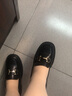 ZHR乐福鞋女冬软底百搭加绒小皮鞋女英伦风粗跟女鞋 FTEP06A 黑色 39 实拍图