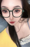 OVOLOOK美瞳半年抛2片黑色大直径自然混血灰色彩色隐形眼镜2024新款 大美目黑14.5mm 550度 实拍图