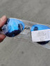 亨亚晟太阳镜男女潮炫彩蛤蟆镜司机夜视镜复古反光墨镜太阳眼镜 银框/冰蓝片+镜布+镜袋 实拍图
