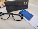 依视路（ESSILOR） 新款商务男镜架时尚镜框女配依视路镜片近视定制眼镜网上配镜 TR90-全框-1021BK-黑色 镜框+依视路A4防蓝光1.56现片 实拍图