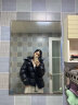 GARNUO黑色短款羽绒服女冬白鸭绒2025新款韩版小个子连帽加厚面包服外套 黑色 S【80-105斤】 实拍图
