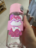 CUP MYSTERY水杯女玻璃杯子茶杯男弹盖进口高硼硅卡通可爱小熊直身杯车载 炫彩粉色小熊 380ML 实拍图