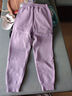 迪士尼女童裤子春秋薄2025新款儿童运动裤长裤大童休闲裤卫裤童装 加绒冰雪紫色 7504 140cm 参考身高135-145 实拍图
