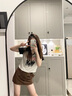 新艺鸿运（XINYIHONGYUN）落地式拱形大镜子落地全身镜服装店立体镜试衣镜家用衣帽间穿衣镜 60*165经典黑【显瘦款】高清防爆 实拍图