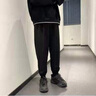 声猴配马丁靴裤子男高街ins宽松大码哈伦潮流运动阔腿九分韩版工装日 灰色 M(80-95斤) 实拍图