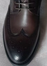 红蜻蜓布洛克皮鞋男正装职场商务皮鞋婚鞋牛皮鞋男单鞋WTA33285 深咖 41 实拍图