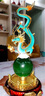 倾尚玉磁（QONSONYCI）黄铜龙腾四海青龙聚宝盆招财龙摆件玄关书房酒柜办公室书柜装饰品 龙腾四海青龙聚宝盆 实拍图