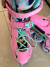 米高轮滑鞋S3儿童花样溜冰鞋套装高端平花四码调节直排初学花式旱冰鞋 S3S粉色专业款(KH头盔+KP1护具+包) L (37-40) 实拍图