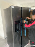 英国达米尼全自动制冰冰箱双开门变频无霜吧台对开门冰吧家用大容量电节能电冰箱 BCD-571皇家灰自吸水泵 实拍图