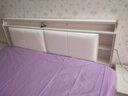 臻享家 床 双人床北欧简约储物高箱床主卧婚床卧室家具 布纹白|储物床+床头柜*2+G23床垫 1.8米*2.0米 实拍图