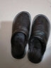 范米尼 加宽大码头层牛皮棉拖鞋家居真皮拖鞋居家用办公室内秋冬季男士女式老人保暖毛绒地板静音软底防滑 605:棕色 28适合41-42码 实拍图