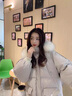 韩璐娇（hanlujiao）羽绒棉服女2024新款冬季小个子棉衣女百搭短款加厚面包服棉袄外套 米色 M【建议100-115斤】 实拍图