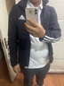阿迪达斯（adidas）外套男 25秋季新款运动休闲服立领开衫外套透气防风针织上衣夹克 黑色/竖边条纹/店长主推款 L 实拍图