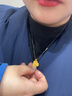 双股吊坠挂绳男女穿小孔转运珠项链绳子手工编织挂玉坠玉佩和田玉翡翠的本命年红皮绳颈绳锁骨短款简约时尚潮 双股1.0mm黑色50cm 实拍图