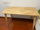 巧手七（QIAOSHOUQI）实木书桌 学习桌简易写字台中学生书桌椅北欧桌子现代简约电脑桌 原木色 + 椅子 120cm*55cm*75cm（长宽高） 实拍图