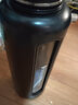 恩尔美（nRMEi）超大容量大号防摔玻璃水杯男夏天便携茶水分离泡茶杯子 睿智黑【普通款】 2000ml 实拍图