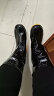 回力雨鞋男士款时尚雨靴户外防水不易滑耐磨HL8075中筒黑色42码 实拍图