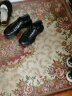 沙驰（SATCHI）男鞋牛皮软面皮商务休闲鞋男士系带圆头低帮舒适透气运动皮鞋男 黑色 38 实拍图