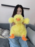 紫彤可爱炸毛墩墩鸭玩偶猫咪抱枕沙发客厅靠枕睡觉夹腿网红女生日礼物 炸毛白鸭 40厘米 实拍图