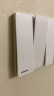 西门子（SIEMENS）开关插座 哑光大板 强电墙面86型墙壁开关 灵煜系列雾沙白 16A三开单控开关 实拍图