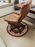 婵美（CHANMEI） 欧式圆形地垫电脑椅垫转椅防滑垫吊椅吊篮垫子客厅卧室书房圆垫 M-23酒红 100cm直径圆形 实拍图