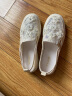 星期六（St&Sat）女鞋仙女风蕾丝花朵厚底休闲渔夫鞋 米白色 37 晒单实拍图