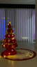 十八纸 创意圣诞树小型装饰折叠收纳节日大中桌面摆件家用送礼led灯 A款红色100cm高装饰树 实拍图