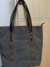 K兔帆布包女包单肩包女士手提包韩版文艺范简约休闲通勤布包购物包袋 881灰色 实拍图