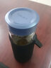 富光 玻璃杯水杯男双层泡茶杯隔热便携过滤带盖女随手透明杯子定制 1627 双层咖啡色 420ml 实拍图