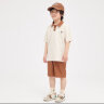 大嘴猴（paul frank）儿童套装2023夏季男童女童时尚休闲百搭简约套装 卡其 120 实拍图
