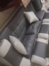 古爵沙发客厅小户型科技布棉麻简约现代沙发实木框架独立弹簧布艺沙发 2.24m三人位【2布凳】 海绵座包三防科技布 实拍图