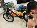 飞鸽（FLYING PIGEON）山地自行车成人男女变速山地车青少年中小学生车越野户外骑行单车 【铝合金】G8002代-三刀轮-黑色 24寸轮组（适合145-170cm） 24速标准版 实拍图